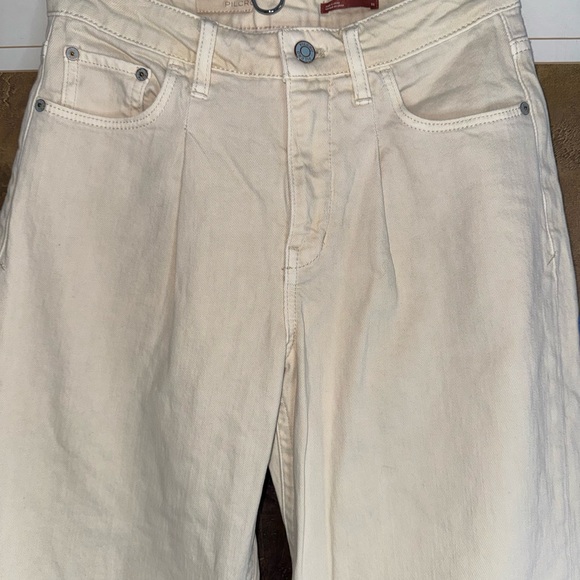 Anthropologie Pilcro The Breaker Barrel Cream Jeans 25 - Picture 5 of 11